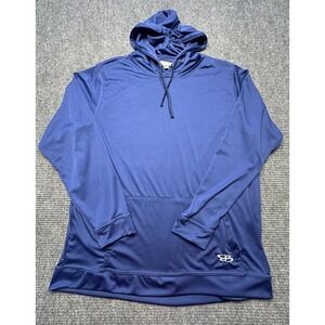 Boombah Hoodie Mens XL Blue Lightweight Pullover Kangaroo Pocket Performance